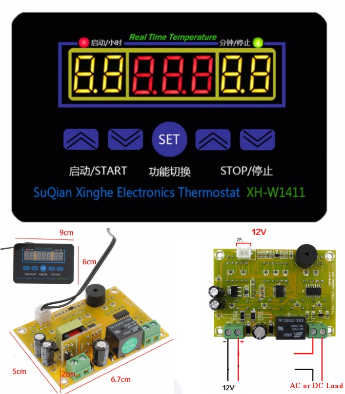 12V XH-W1411 thermostat Temperature controller incubator