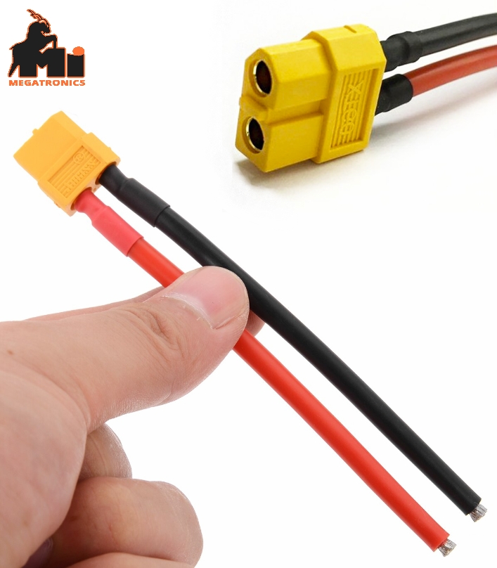 XT60 female Connector cable wire AWG16 10cm for RC