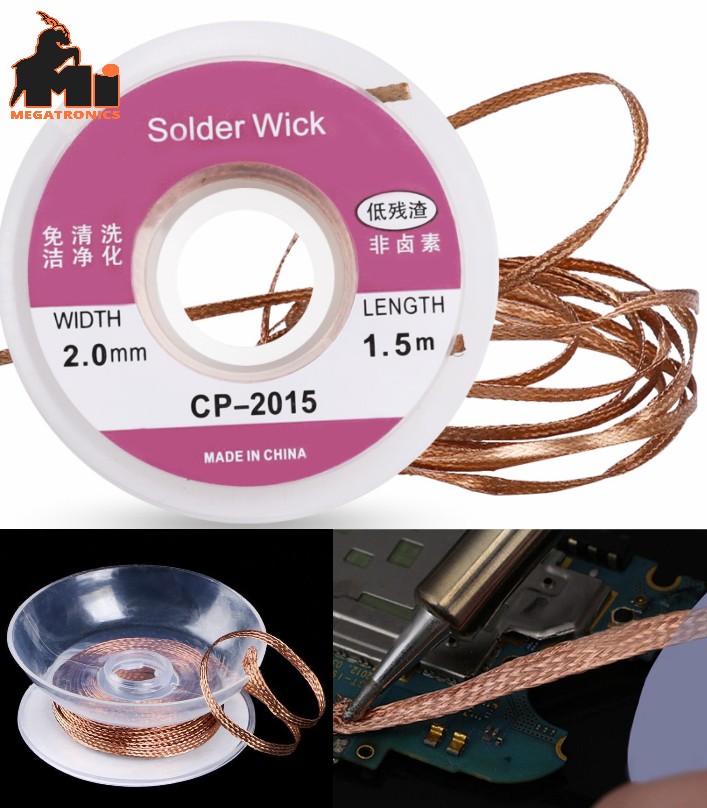 Tin Solder Wick Removal Desoldering Braid Tape Anti-Oxidation No Cleaning Low Re