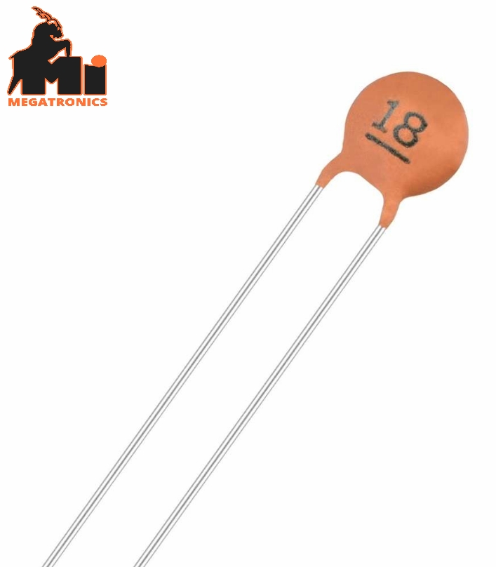 18pf Ceramic Capacitor for Micro Controller DISC 50V 10% MCU crystal RADIAL LEAD
