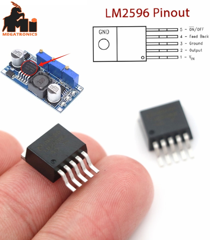 LM2596S-ADJ Adjustable DC-DC step down buck converter Regulator SMD TO-263 3A IC