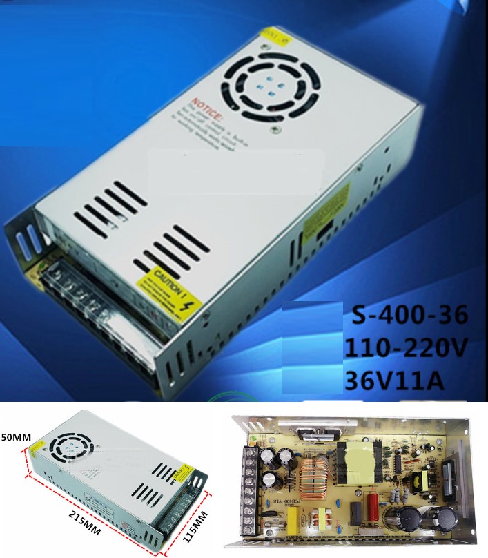 AC 110/220V- 36V 11A Switch Mode Power Supply 396W