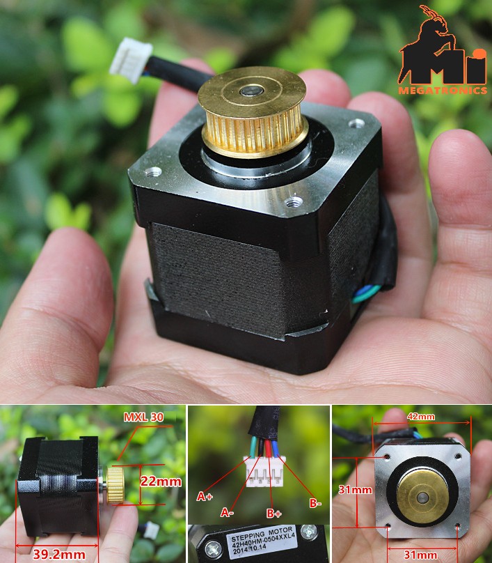 5PCS Miniature 8mm 2-Phase 4-Wire Stepper Motor 8mm*9.5mm Copper Gear DIY Camera 