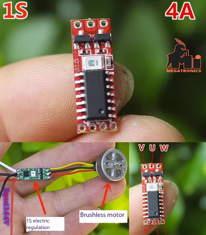 Micro brushless ESC 1S 4A brushless motor driver mini quadcopter drone ESC