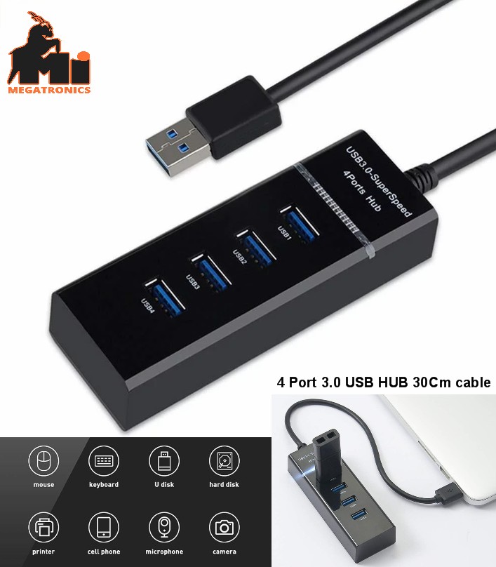 4UP3-T4 5GB/s portable 4 port 3.0 USB HUB 30CM high speed keyboard mouse phone f
