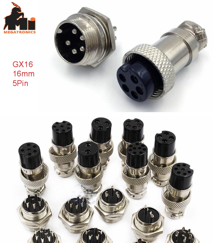 GX-16 16mm 5Pin MRS Round Shell aviation plug Connectors Male-Female