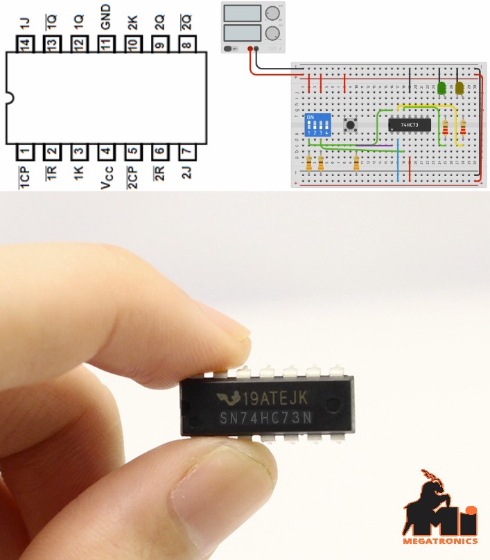 SN74HC73 7472 Dual J-K Flip-Flop With Clear DIP14 logic gates