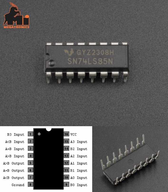 74LS85 7485 DIP16 Through 4 Bit Magnitude Comparator digital logic gates 4-bit c