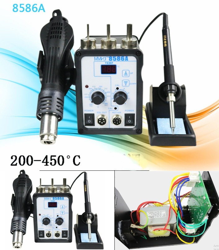 8586A Digital hot air gun soldering desoldering station