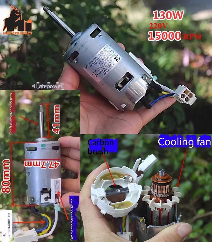 permanent magnet DC motor 130W 220V 15000 rpm pure copper wire wind turbine
