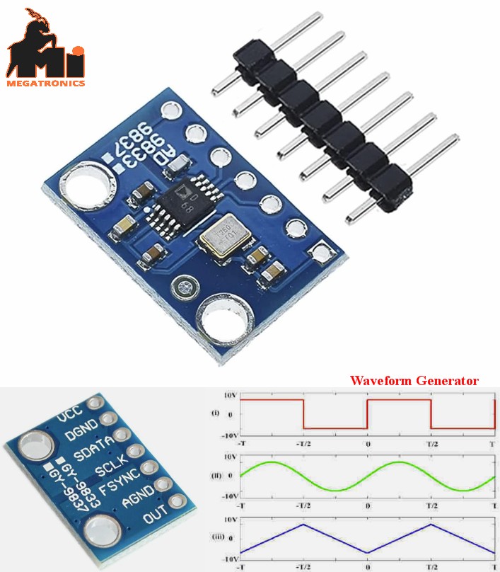 AD9833 AD9837 Programmable Signal Function Generator Sine Square Wave DDS Arduin