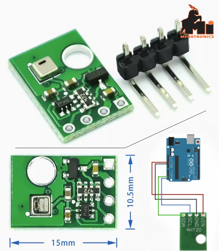 AHT20 I2C temperature and humidity sensor High Precision Digital module arduino