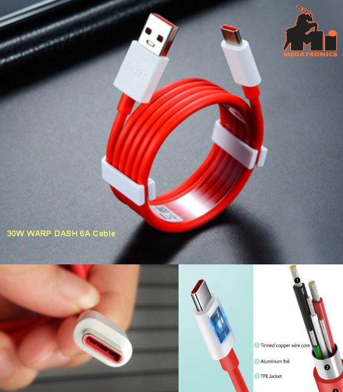 Oneplus 7 8 Pro WARP DASH Charge Cable Fast 6A Usb