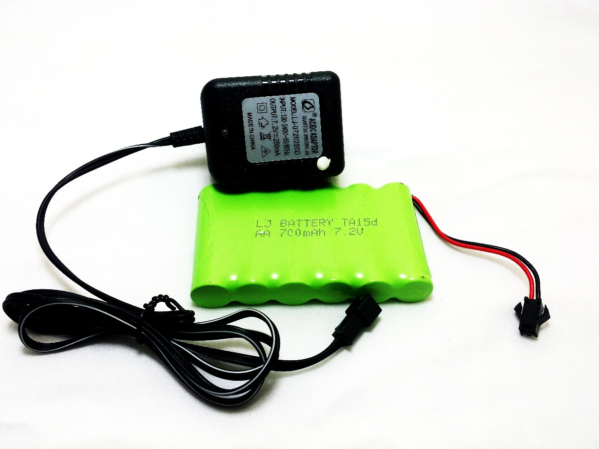 7.2V 700mAh rechargeable Ni-Cd battery with charge