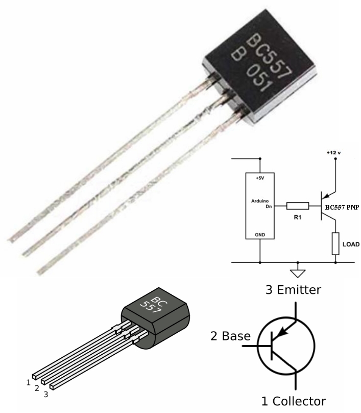 BC557 PNP Bi-Polar transistor DIP