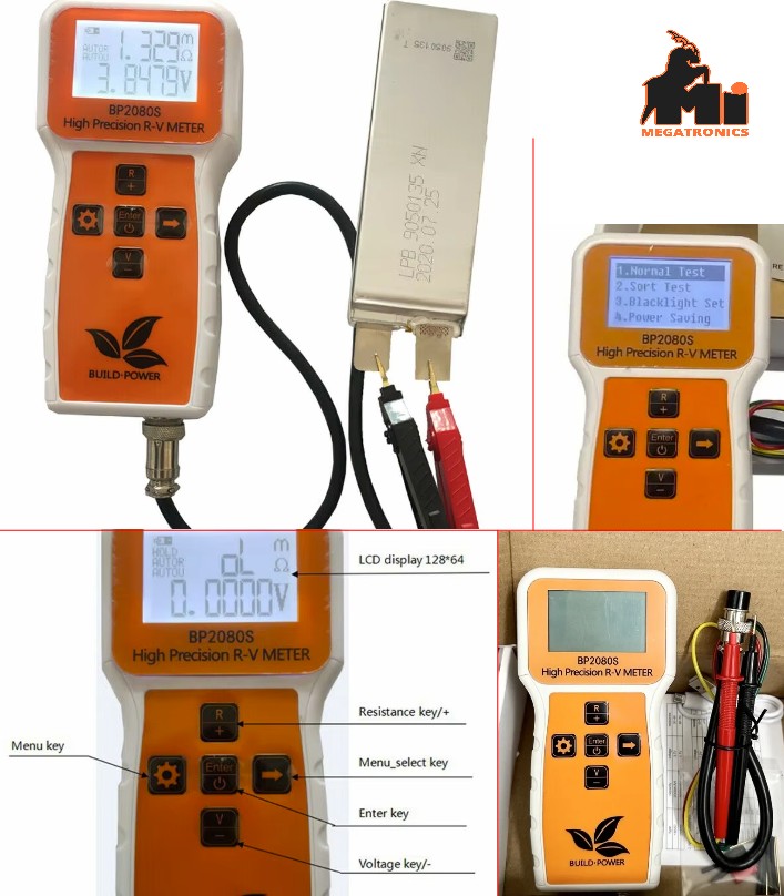 BP2080 RV meter SLCD Battery Internal Resistance Tester Lead nickel RC3563 chrom