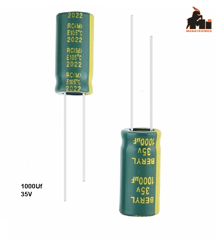 1000uF 35V electrolytic capacitor high frequency low resistance long life LCD po