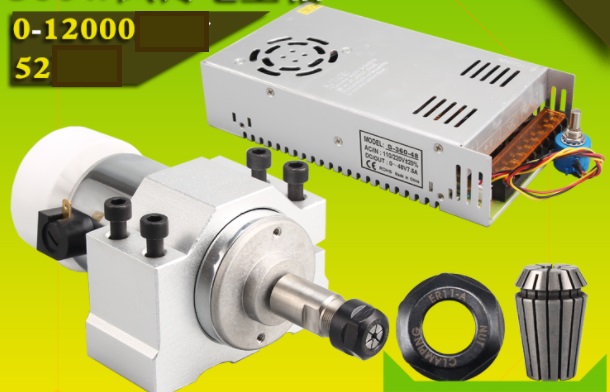 300W high speed Spindle motor with driver CNC