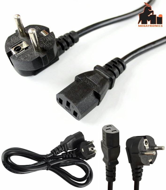 1.5m C13 IEC EU 2 Pin Round AC Power Plug cord Cable Lead wire