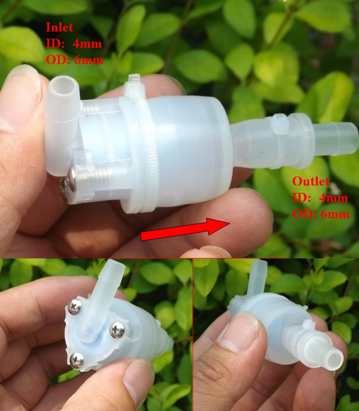 Plastic water check valve or stop valve 