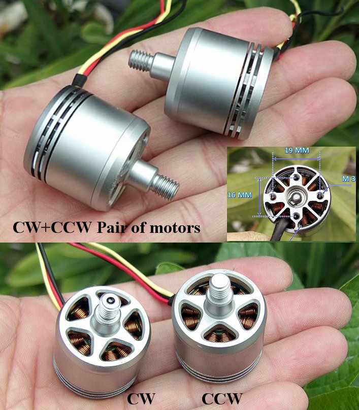Pair of CW+CCW 800KV DJI 2312A brushless motors
