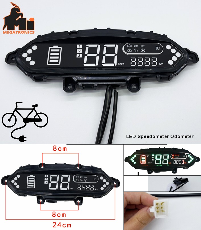 48V-72V Black Electric Odometer speedometer Bicycle Scooter Control Panel Dash D