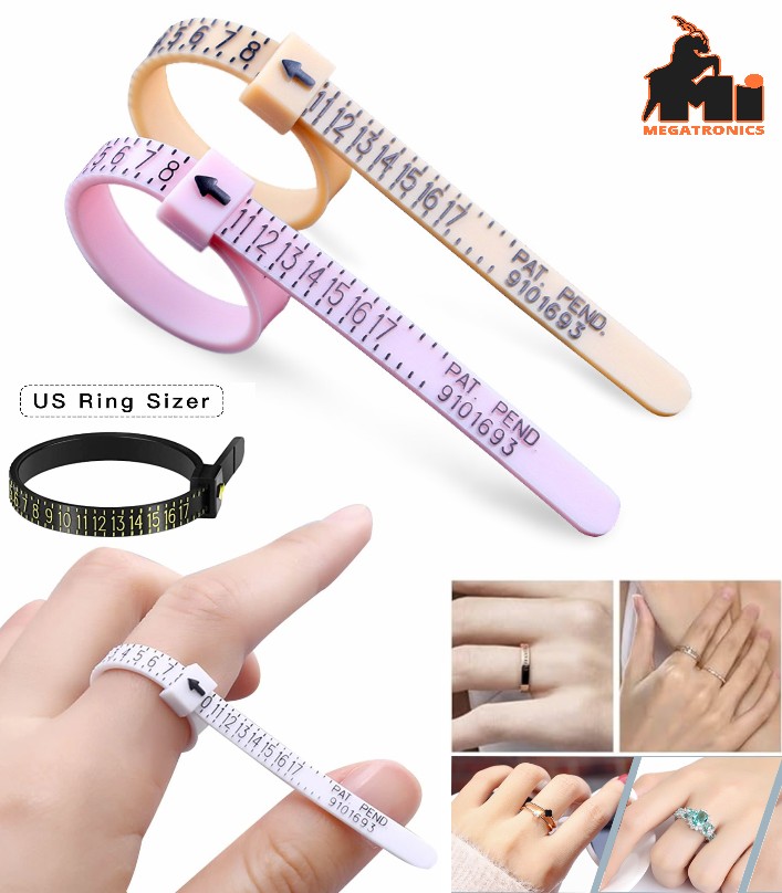 Ring Sizer Measuring Set Reusable Finger Belt Size Gauge Measure Tool Jewelry Si