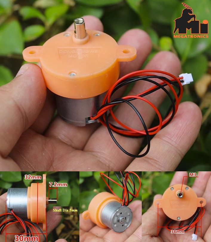 310 gear motor DC 5V to 12V 4rpm to 7.5rpm slow speed high torque motor