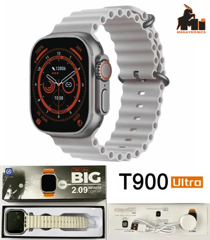 Grey T900 Ultra Smartwatch 2.09 Inch Big Display Bluetooth Series 8 49mm sports 