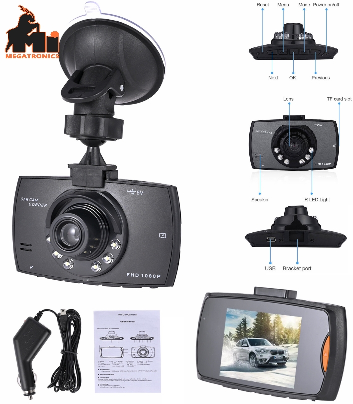 H500 Full HD car Dash Camera Car DVR Night Vision 1080P G-sensor black box