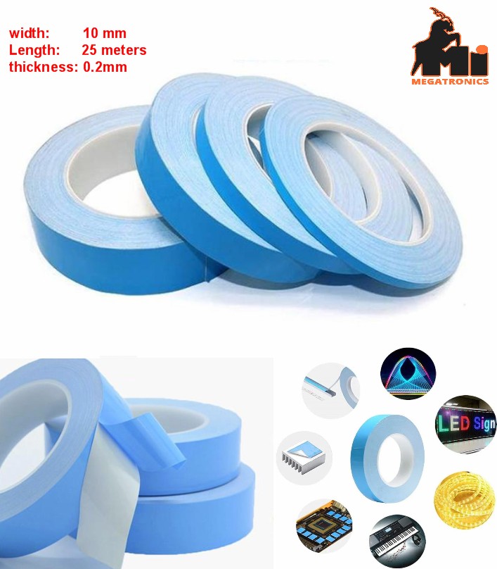 10mm 25M Double Side Thermal Conductive Adhesive Tape For Chip Pcb Heatsink