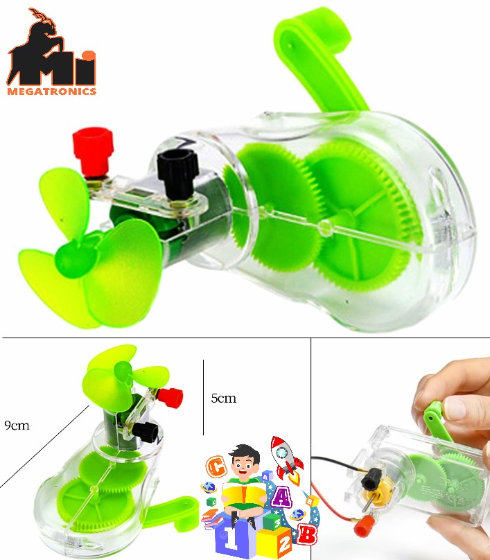 STEM Hand Crank Generator Scientific Experiment mechanical to electrical Kit Pro