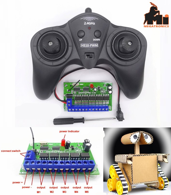 HS10PWM 10-Channel Remote Control Receiver and transmitter robot DIY Smart Car R