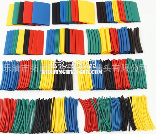 1.0x80mm 5 pieces heat shrink tube 5 colors