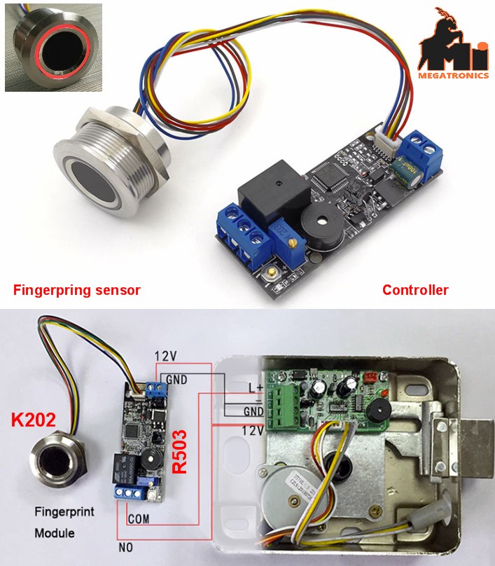 12V K202 Fingerprint sensor & R503 Control Board Low Power Consumption Fingerpri