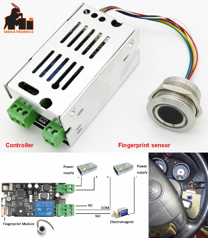 K215 fingerprint sensor & R503 controller board Normally Open Relay Self-locking