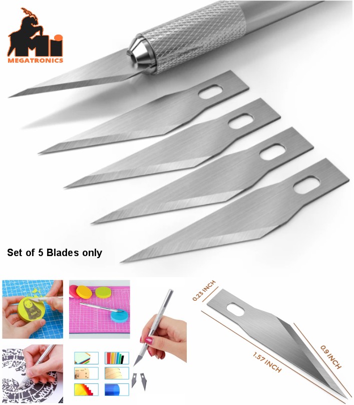 DIY Craft Knife Spare Set of 5 Blade craft cutter only 5 blades no handle