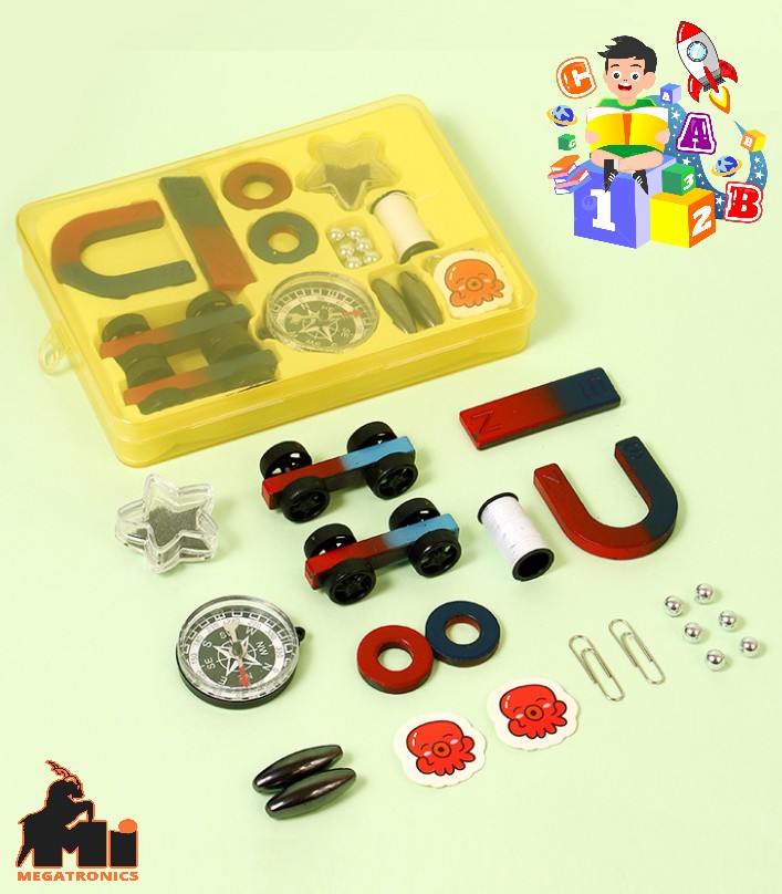 Kids STEM school learning Magnet Power Kit magnetic physics science experiment D