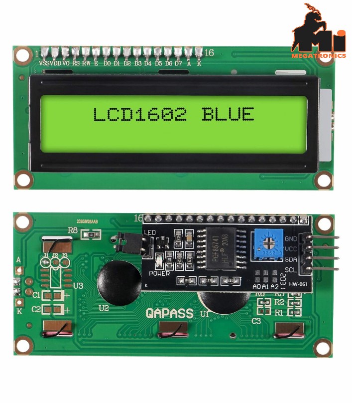 Serial enabled 16x2 LCD IIC/I2C/TWI 1602 Display screen Compatible with Arduino 
