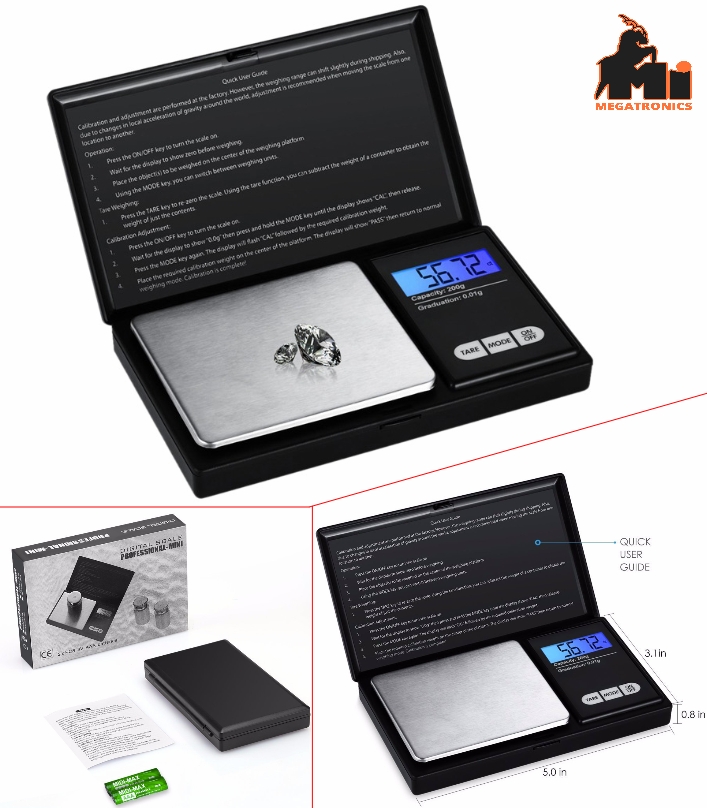 CX258 500g 0.01g Digital Pocket Gram Scale Precision Electronics Weighing Jewelr