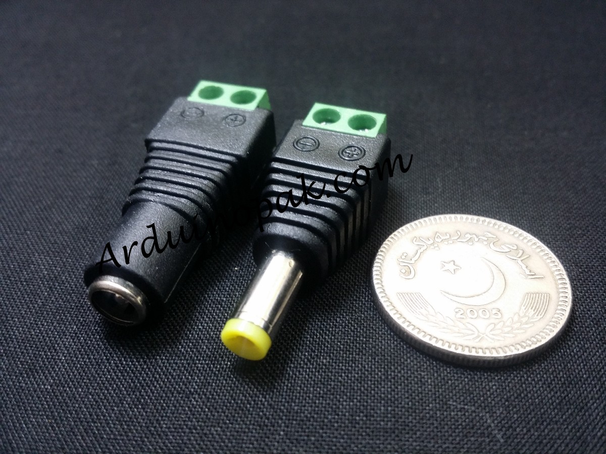 DC power connector male + female 5.5 * 2.1mm power