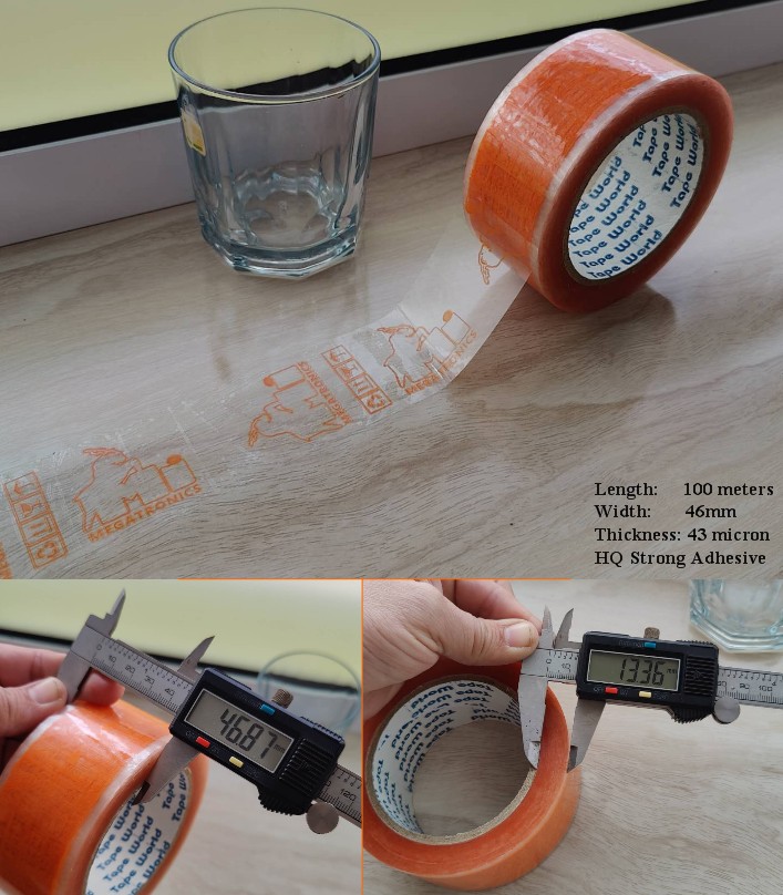 Megatronics branded 100meter 46mm Clear Packaging Tape adhesive tape Sticky seal