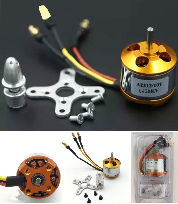 A2212 2450KV Outrunner Brushless motor + Parts soldered tplug BLDC