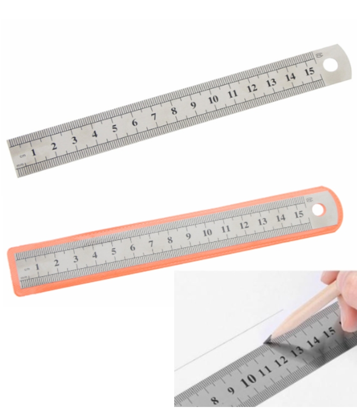 Stainless Steel Ruler 15CM Double Sided Straight Measurement