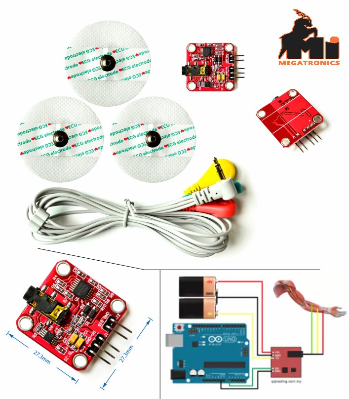 Muscle signal sensor EMG Sensor for Arduino Raspbe