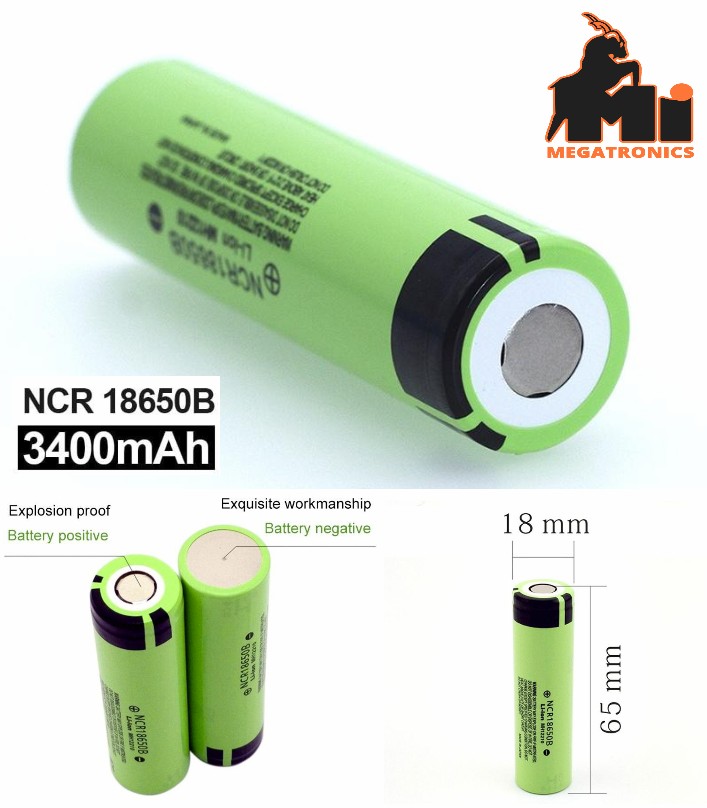 NCR18650B 3.7V 3400mah 18650 Lithium Ion battery cell Rechargeable