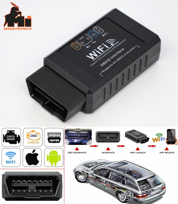 OBD2 WIFI ELM327 V1.5 Scanner IOS Android Auto OBDII Code Reader tester Diagnost