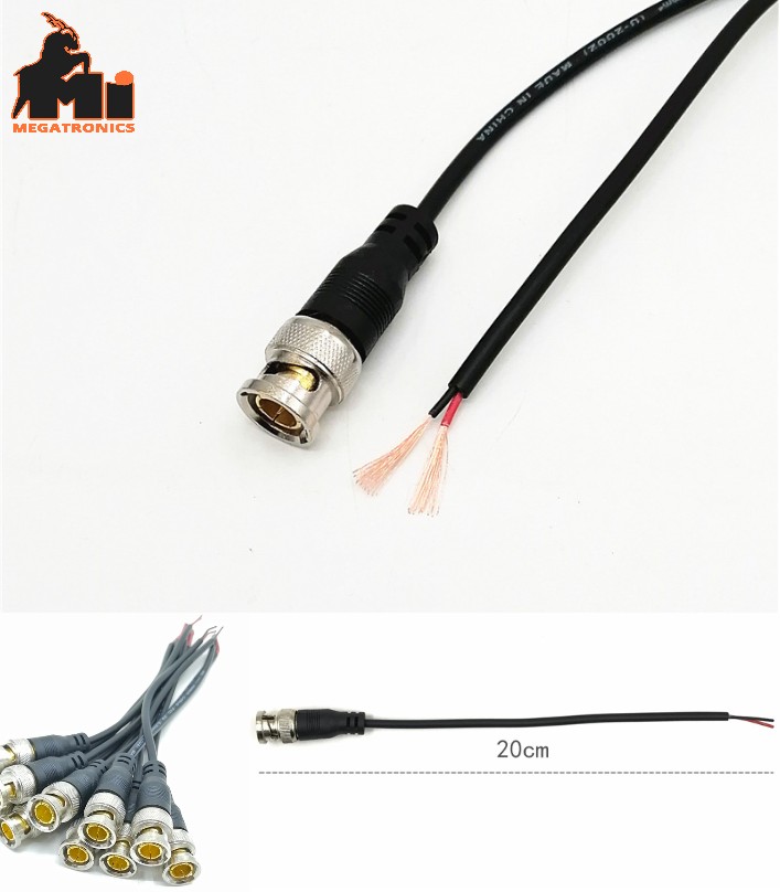 BNC video connector jack Q9 CCTV camera head adapter wire cable 75ohm