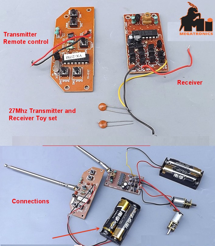 27Mhz Transmitter and receiver set for toys