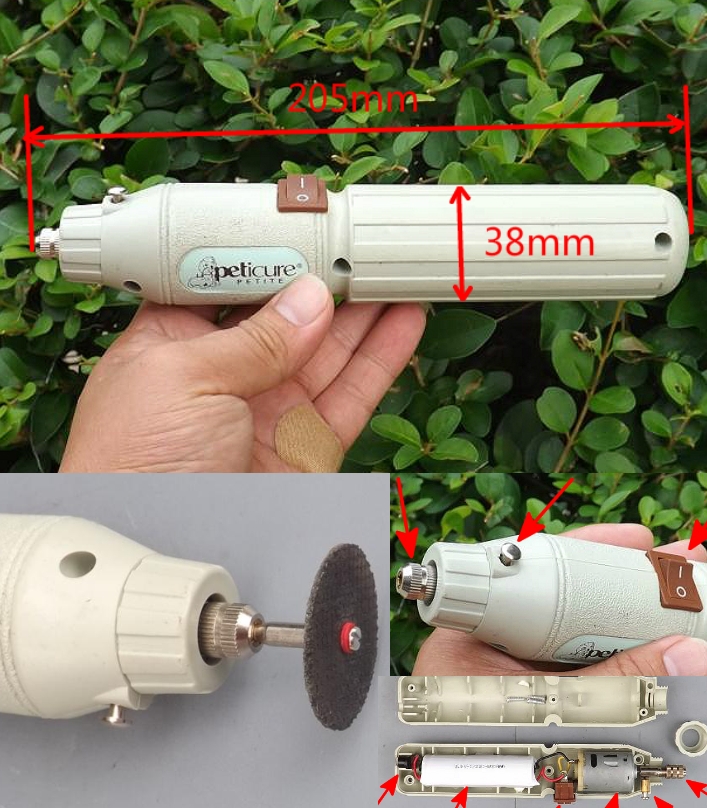 DIY small rechargeable drill and grinder